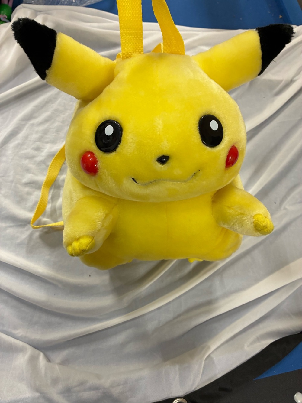 Vintage 90s Pokemon Pikachu Plush Backpack Nintendo Official Gift